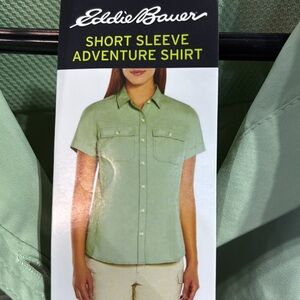 Eddie Bauer UPF 50,short sleeve adventure shirt,moisture wick,utility pockets